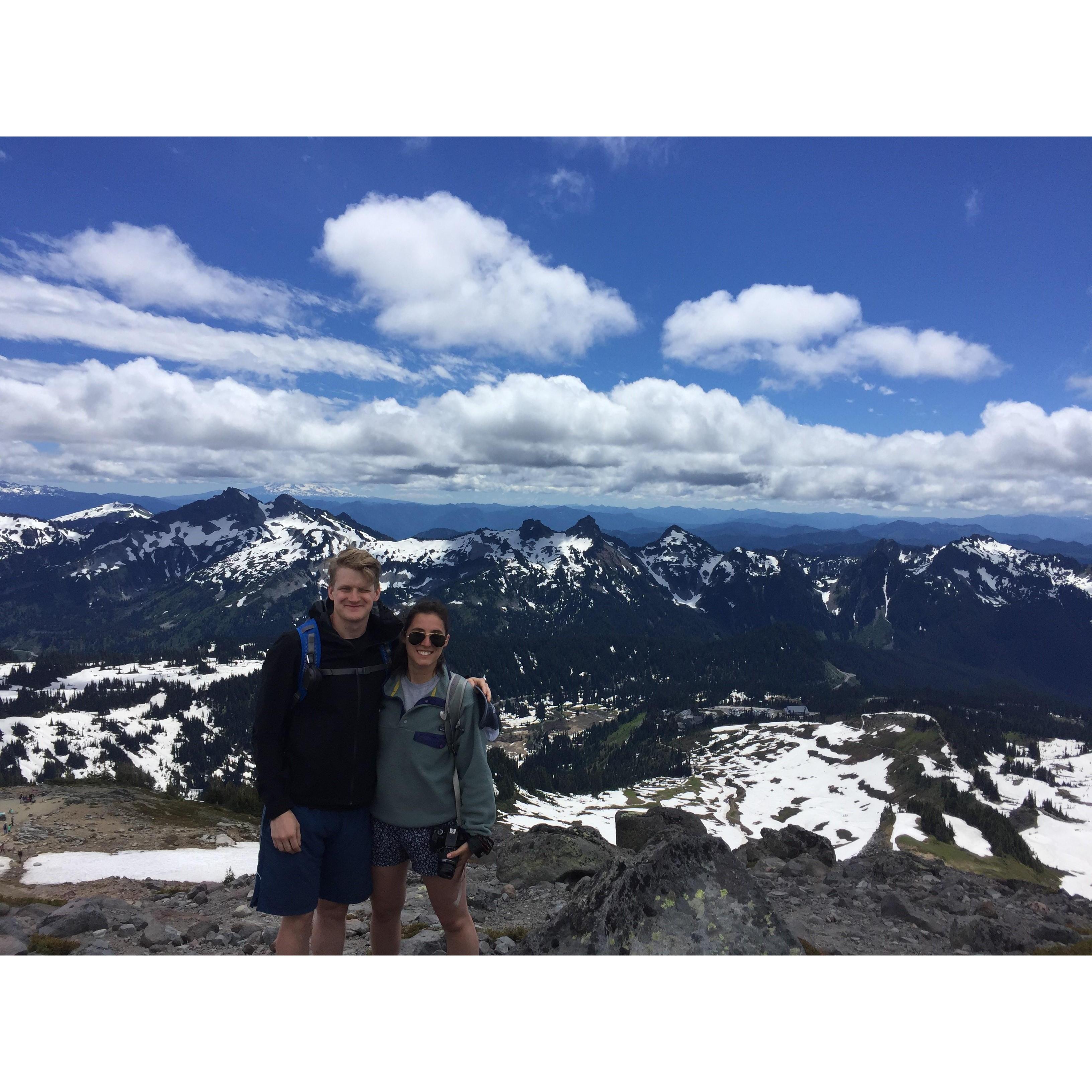 a year after we met, we took a trip to Portland and Seattle and got to hike a portion of Mt. Rainier, which proved amazingly snowy for July