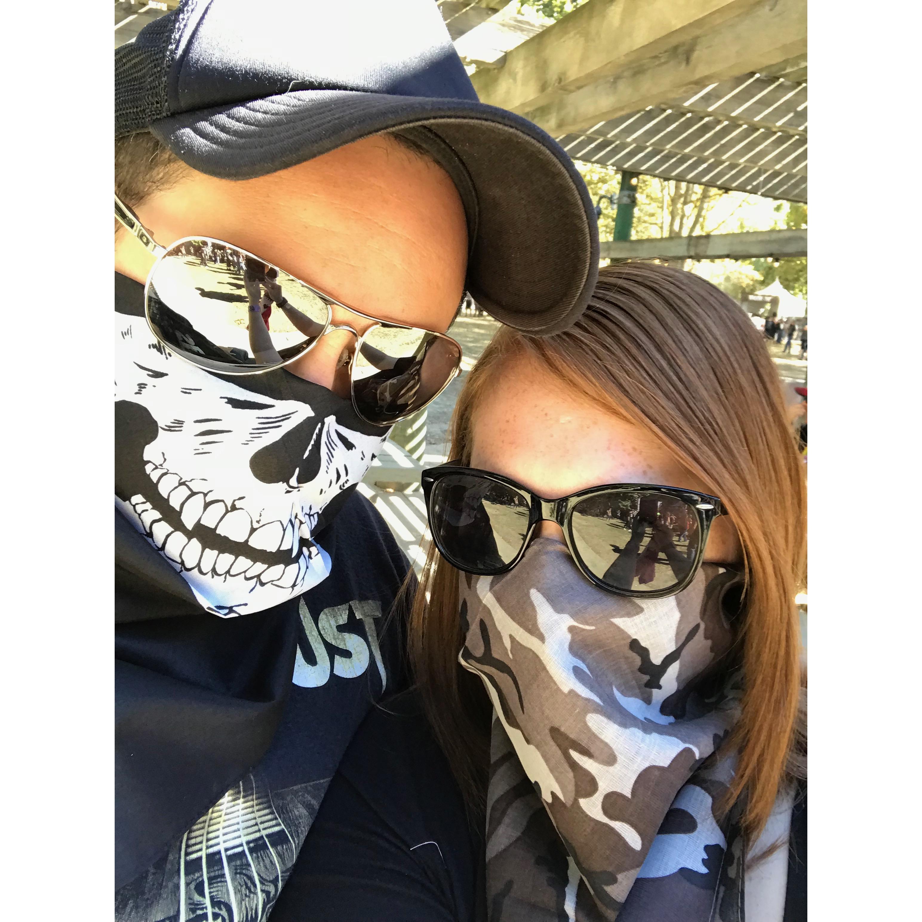 Exactly 2 years before we say "I Do" we took this picture at a music festival in Sacramento, California