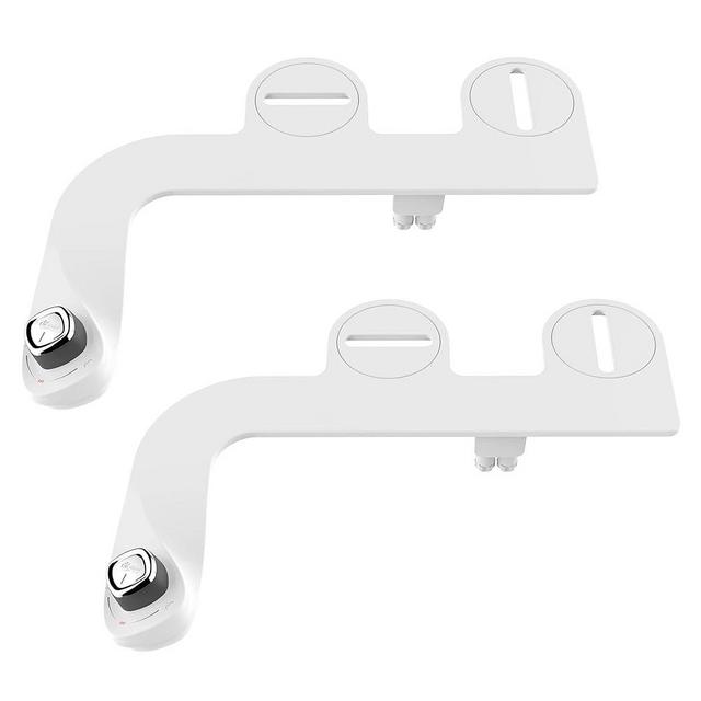 Bio Bidet 2-Pack SlimEdge Freshwater Toilet, White, Non-Electric, Easy Install Bidet Attachment, 2 Count