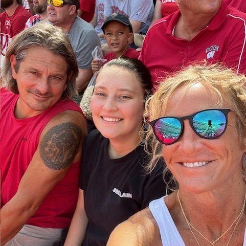 UW Football with Addi