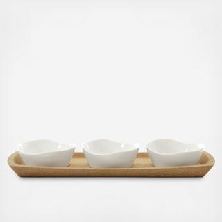 Eclipse Porcelain 4-Piece Snack Bowl Set