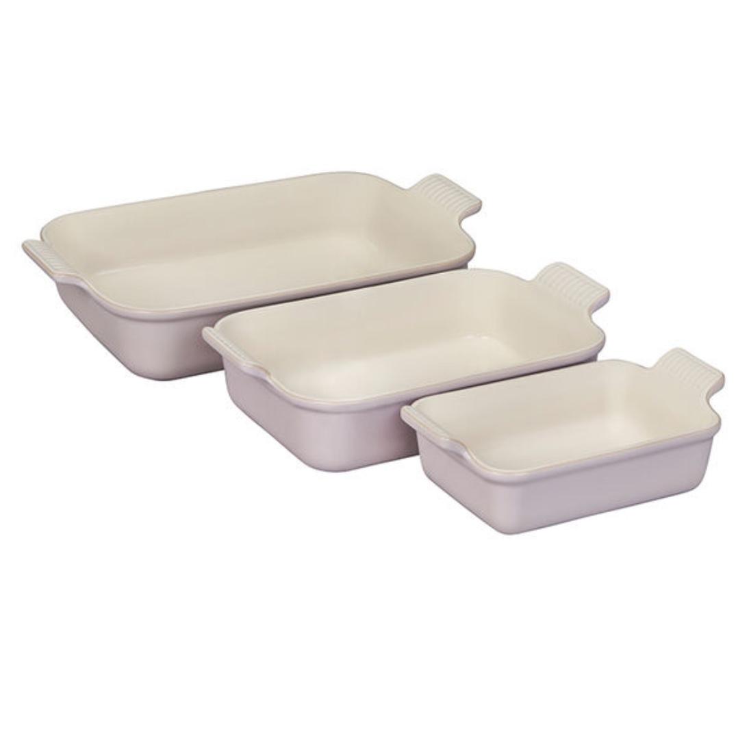 Heritage 3-Piece Rectangular Baking Dish Set - Color in Shallot