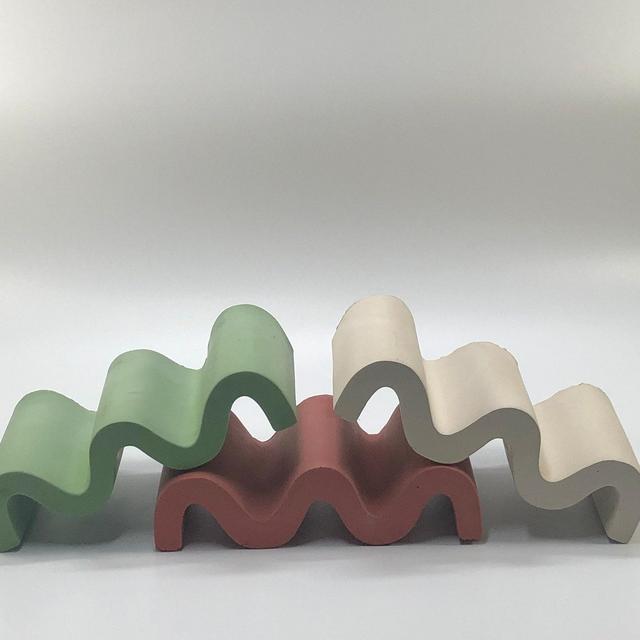 Wavy Concrete Soap/ Jewel Dish -Draining...