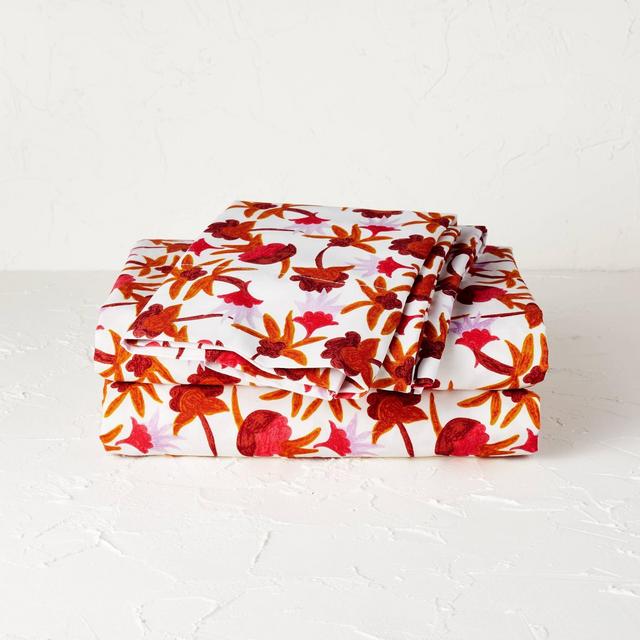 Full Printed Cotton Percale Sheet Set Natalia Floral - Opalhouse™ designed with Jungalow™