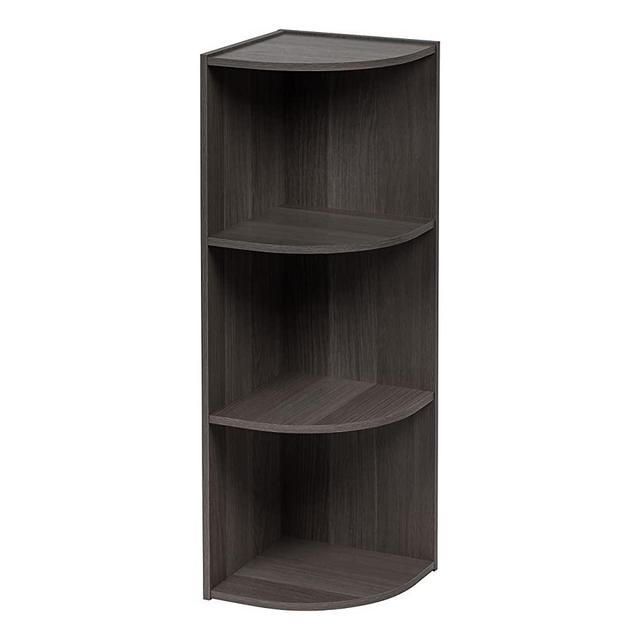 IRIS USA, Inc. CX-3C 3-Tier Corner Curved Shelf Organizer, Gray