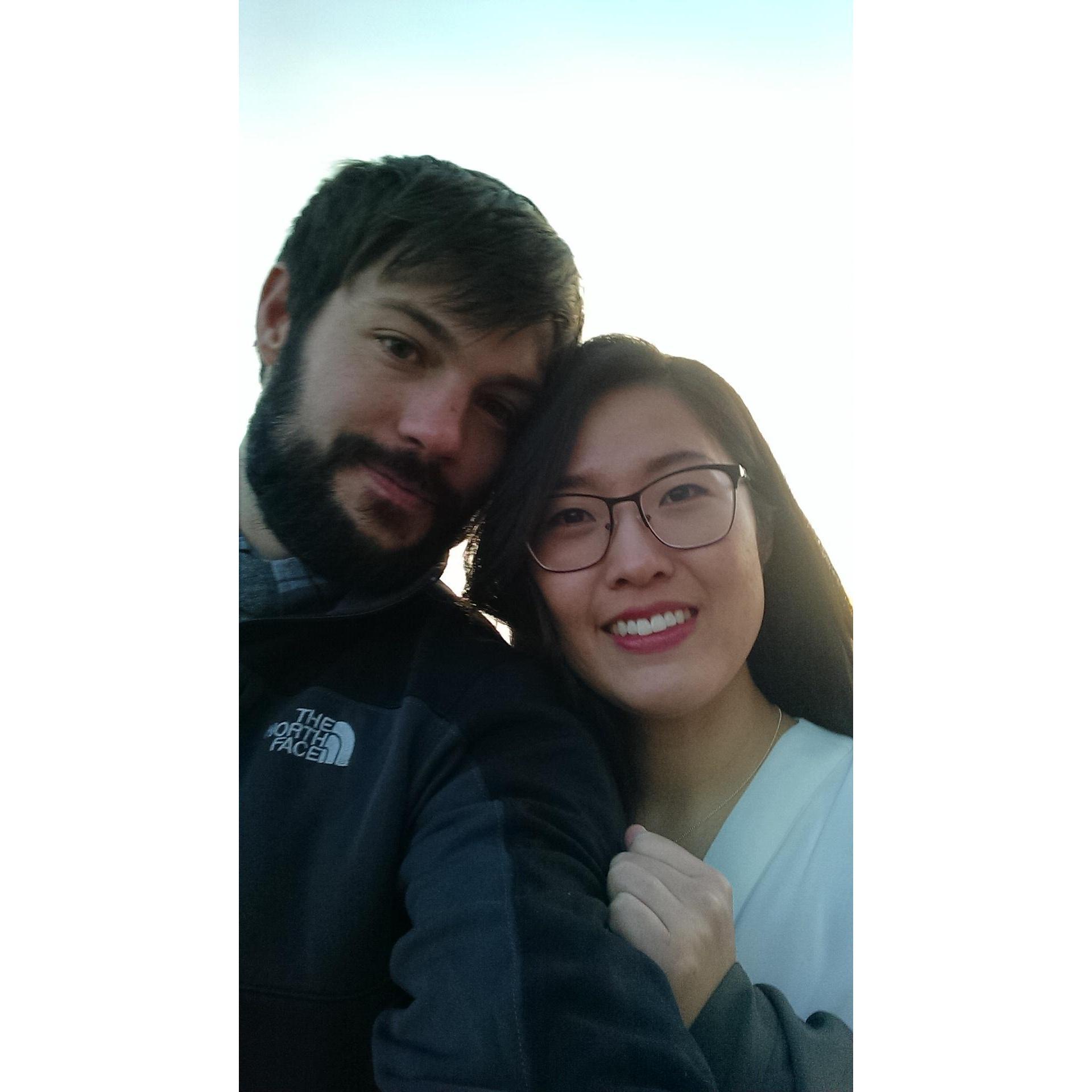 On our way to learn about wine tasting etiquette.