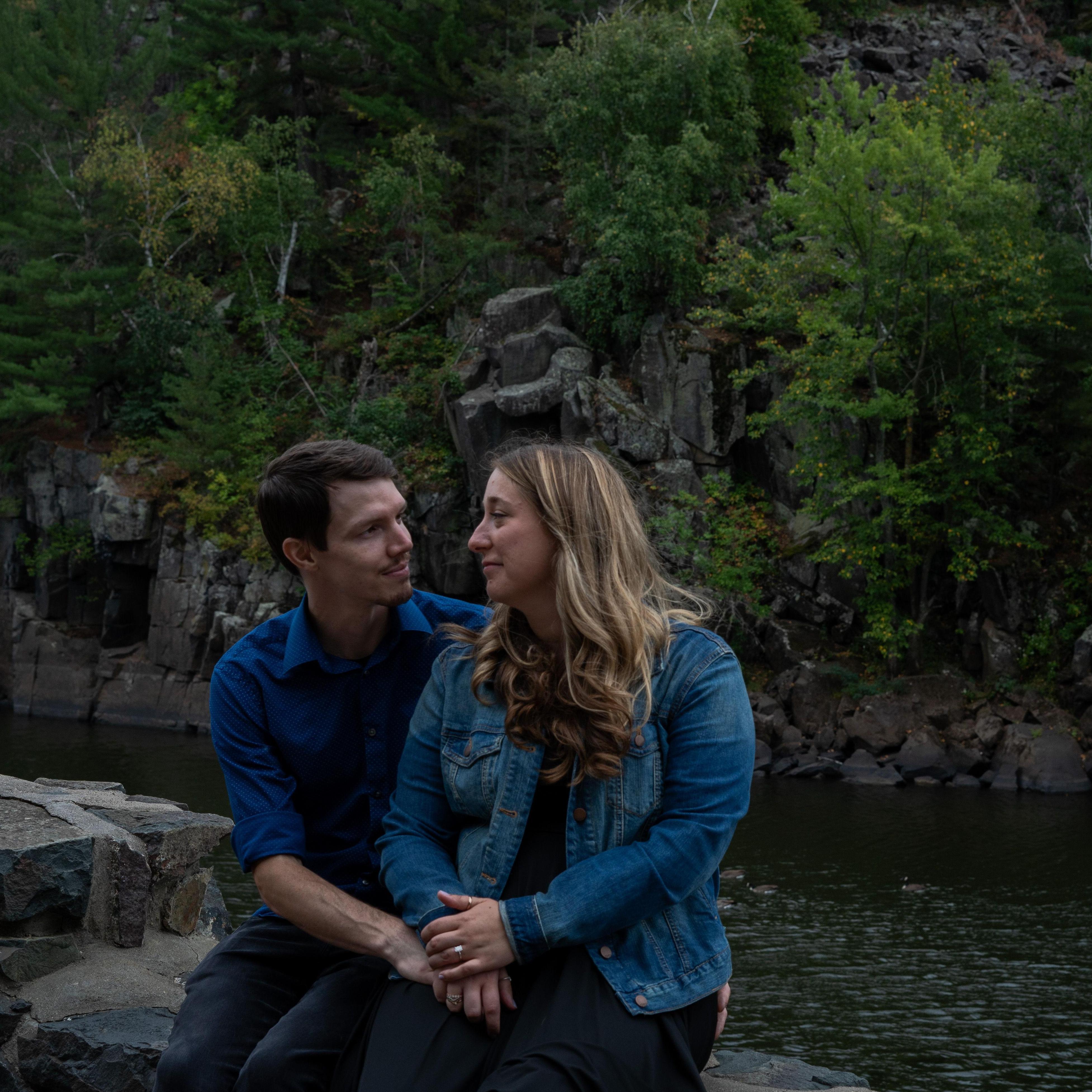 Engagement session at Taylor's falls.