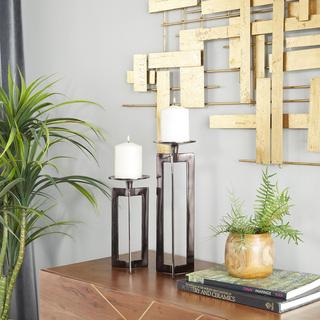 2-Piece Contemporary Candle Holder Set