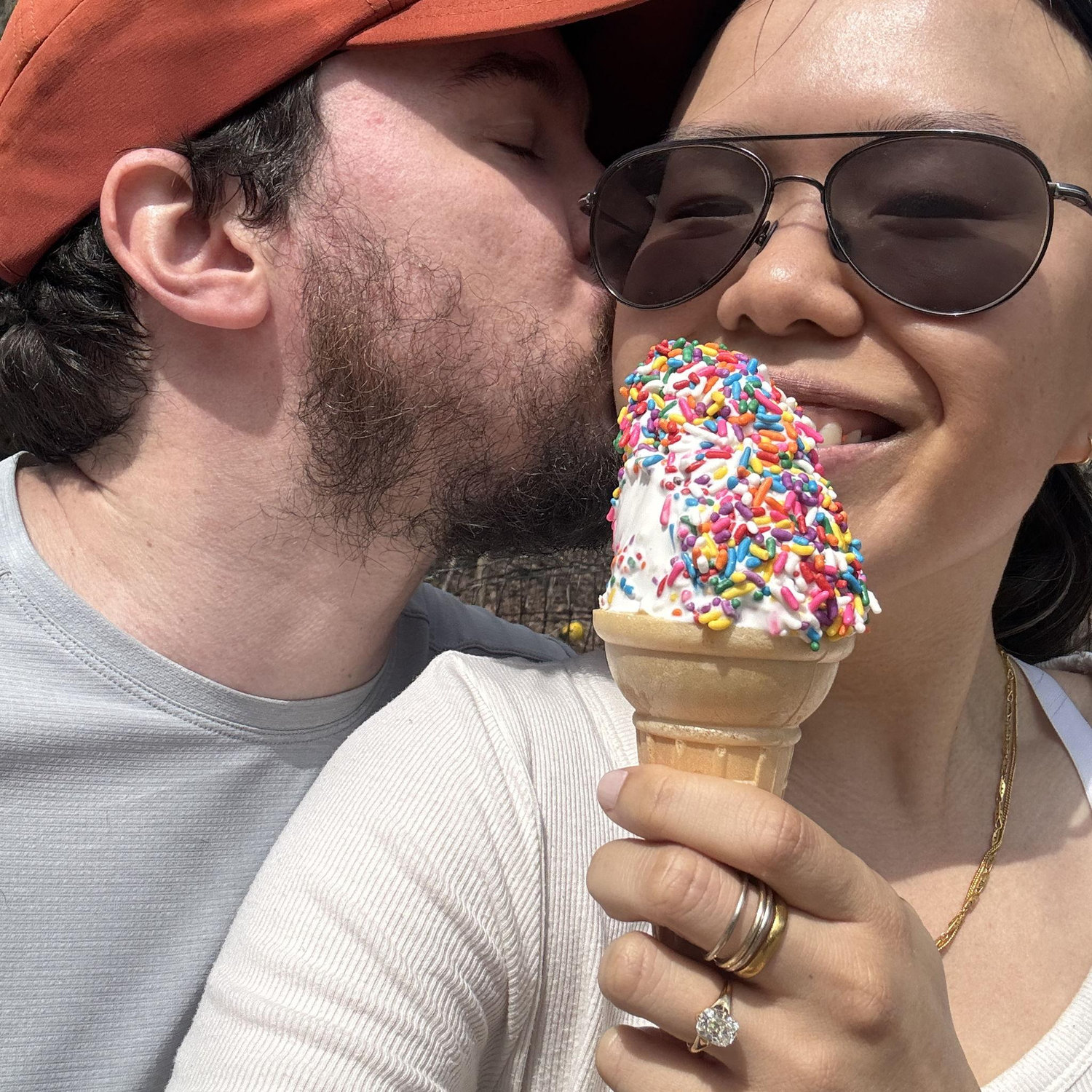 Andrew recreated our first date (a run in Prospect Park) and we got ice cream to celebrate!