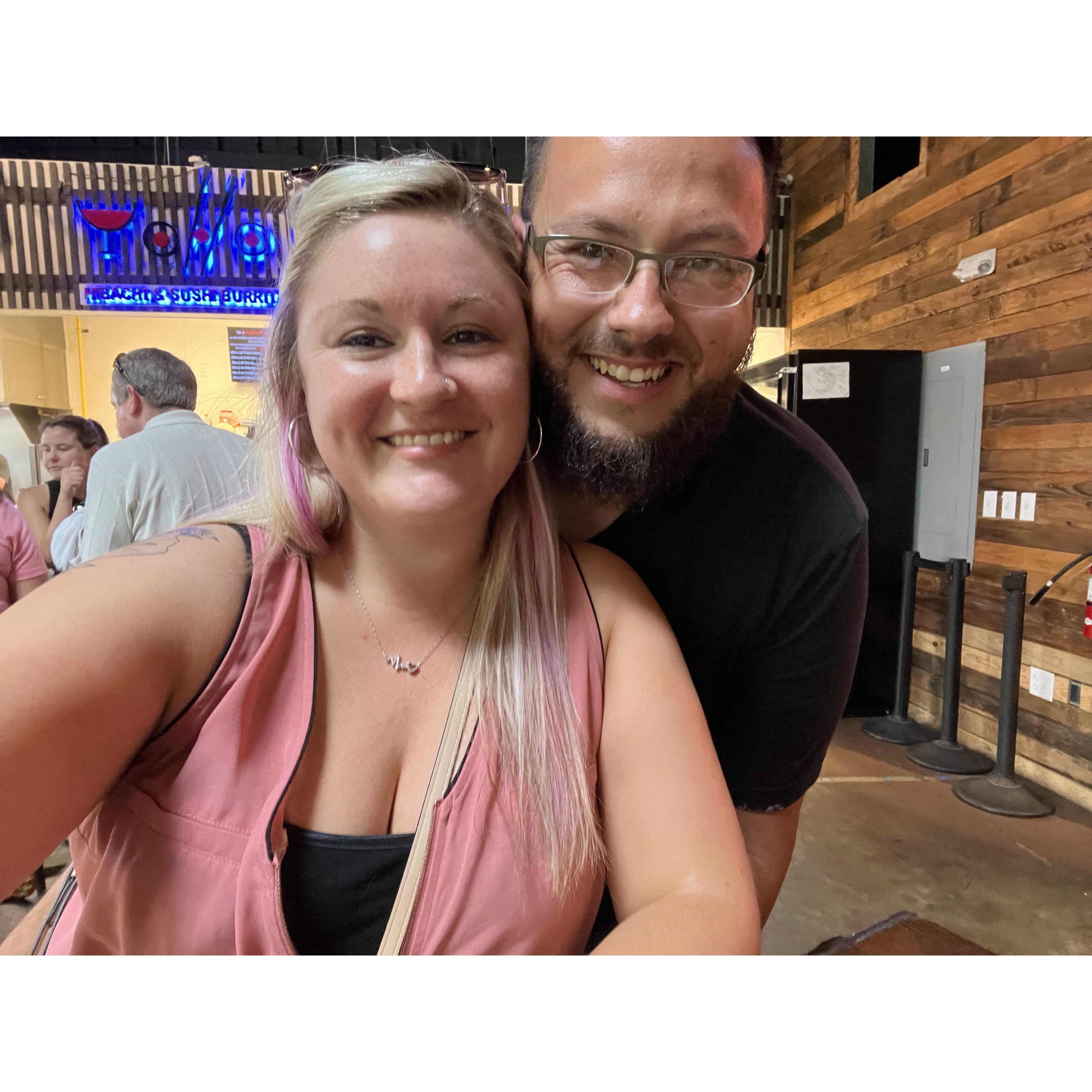 Our first trip together! To Raleigh to see John Crist