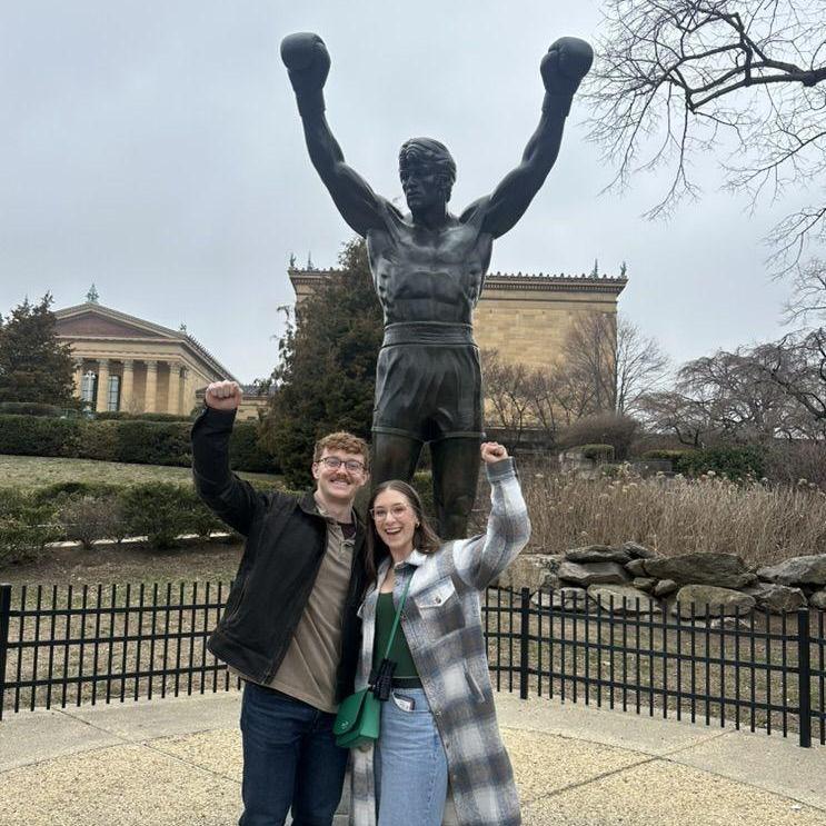 Sam's first visit to the Philadelphia Museum of Art and obligatory Rocky pic!