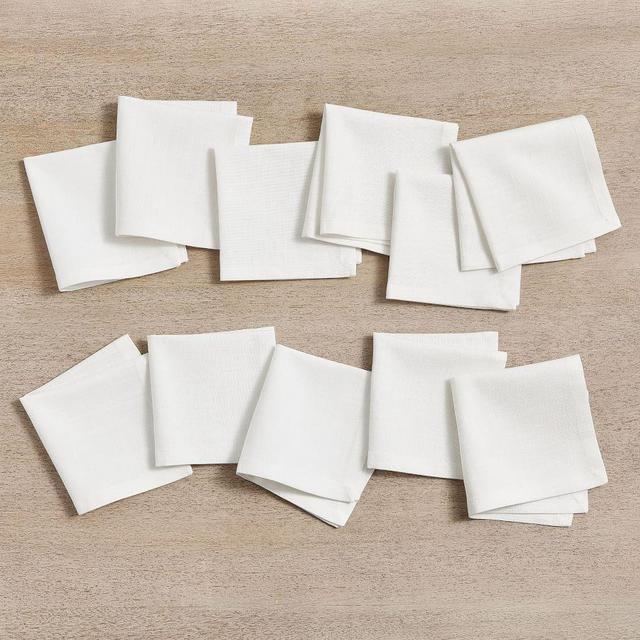 Entertaining Essentials Organic Cotton Cocktail Napkin, Set of 12