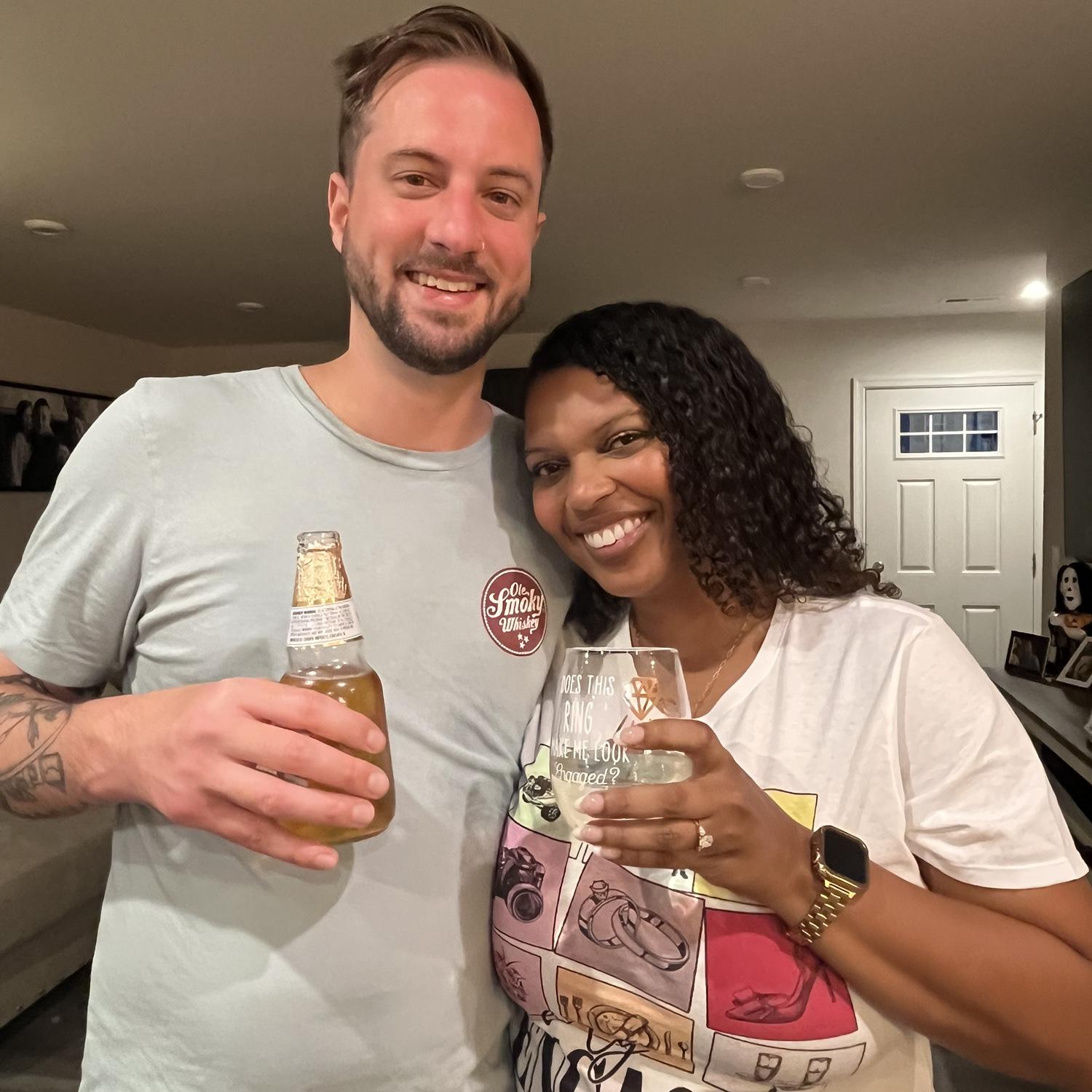Cheers to the happy couple!