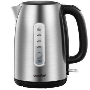 COMFEE' Stainless Steel Electric Kettle, 1.7 Liter Tea Kettle Electric & Hot Water Kettle, 1500W Fast Boil with LED Light, Auto Shut-Off and Boil-Dry Protection