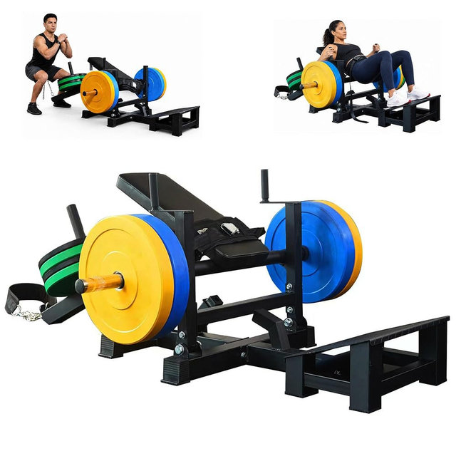 Hip Thrust Machine, Plate-Loaded Glute Bridge Machine, Heavy Duty Glute Builder for Home Gym,Butt Shaping and Building Glute Muscles Sports Training-Completely Upgraded