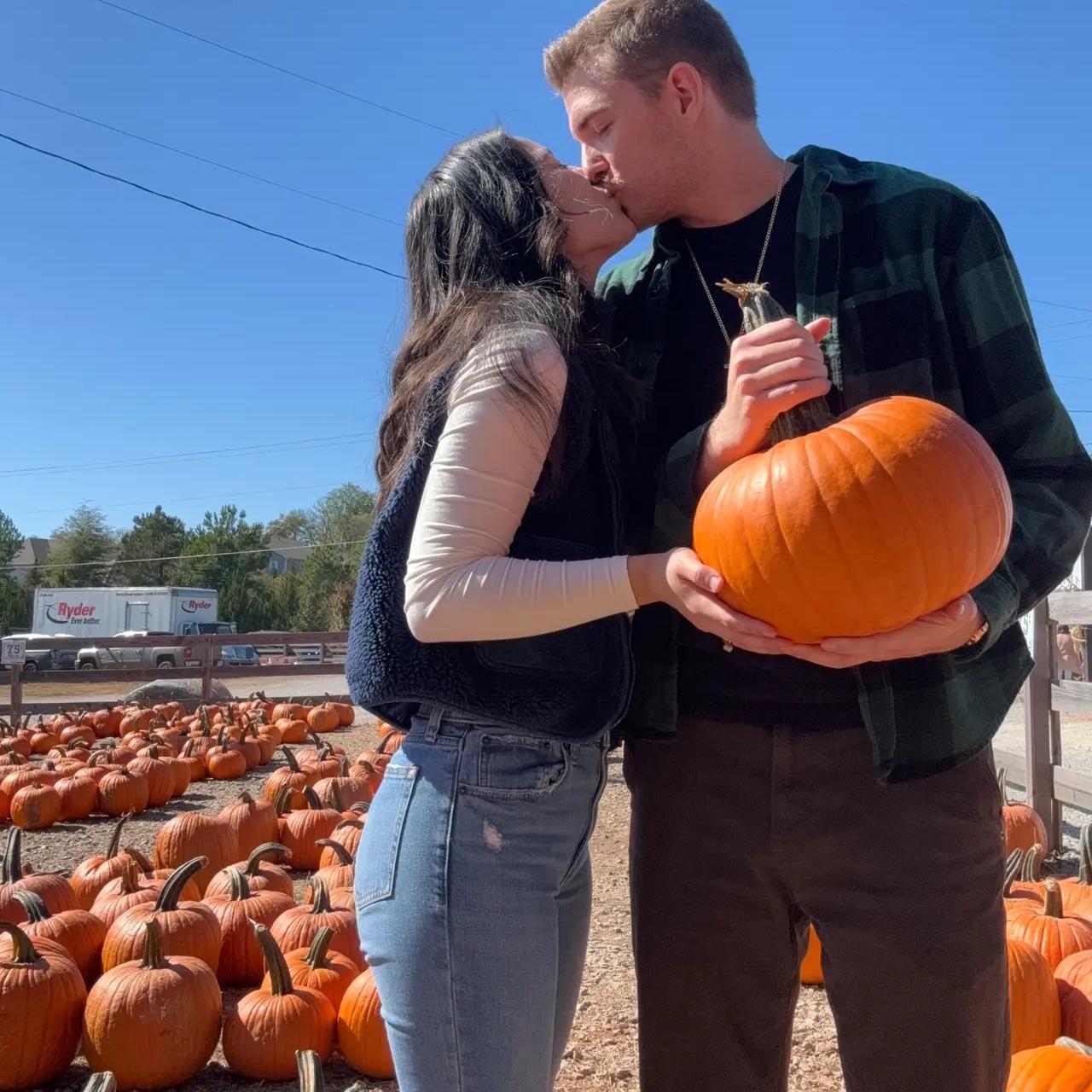 Our first time at the pumpkin patch! We almost got lost in the corn maze but that's okay.