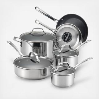 Genesis Stainless Steel Nonstick 10-Piece Cookware Set