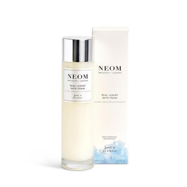NEOM- Lavender, Jasmine & Rosewood Bath Foam, 6.76 fl oz | Real Luxury Range | Coconut & Almond Oil | Scent to De-Stress | Vegan & Cruelty Free