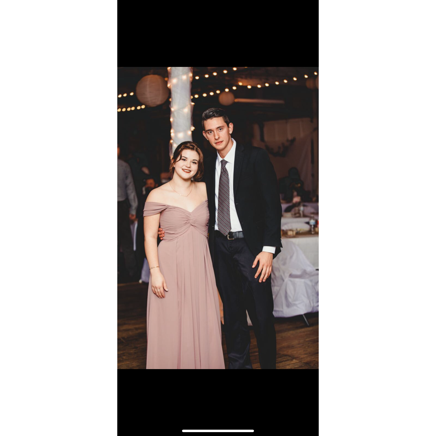 Wedding date, October 2019.