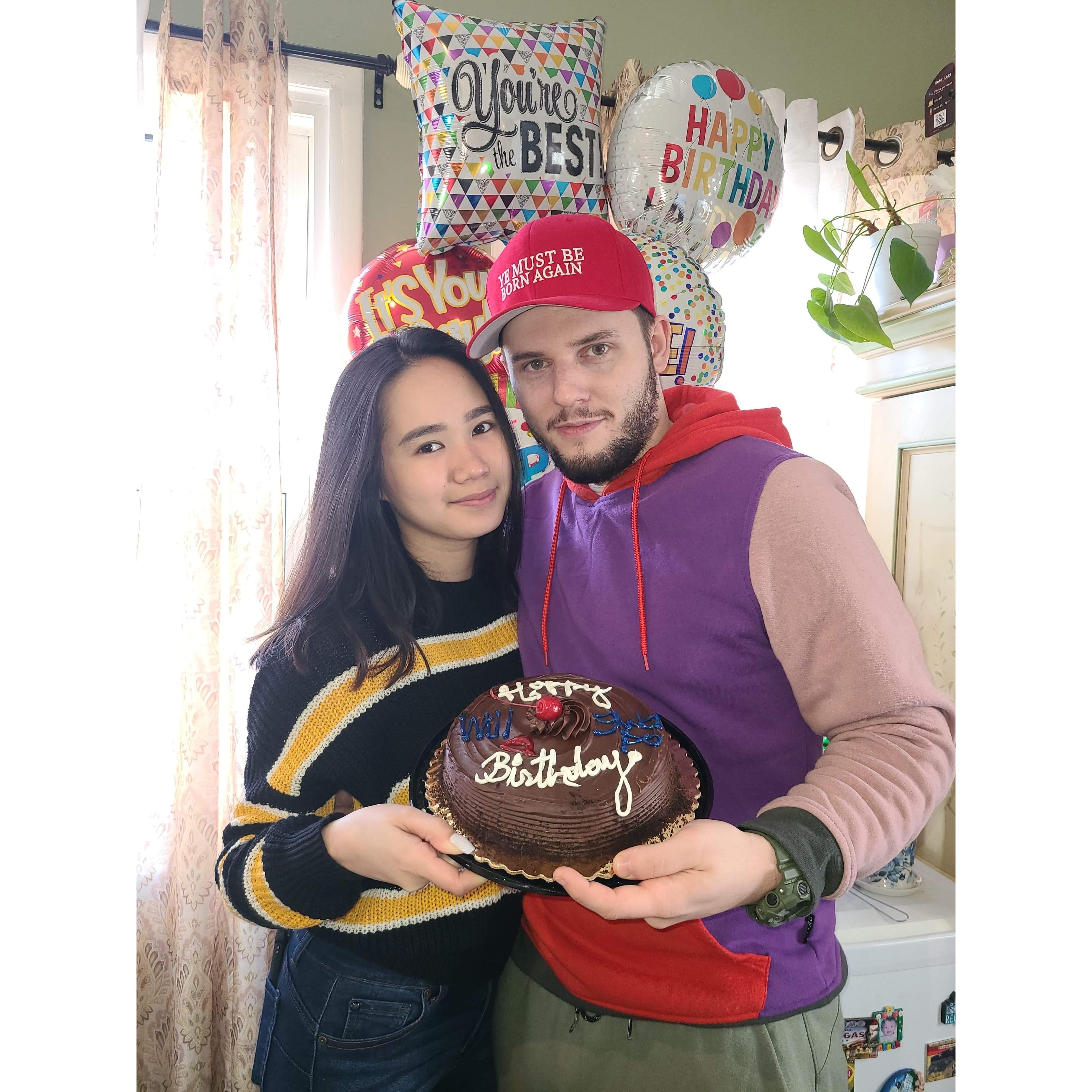 William's birthday (January 2021).