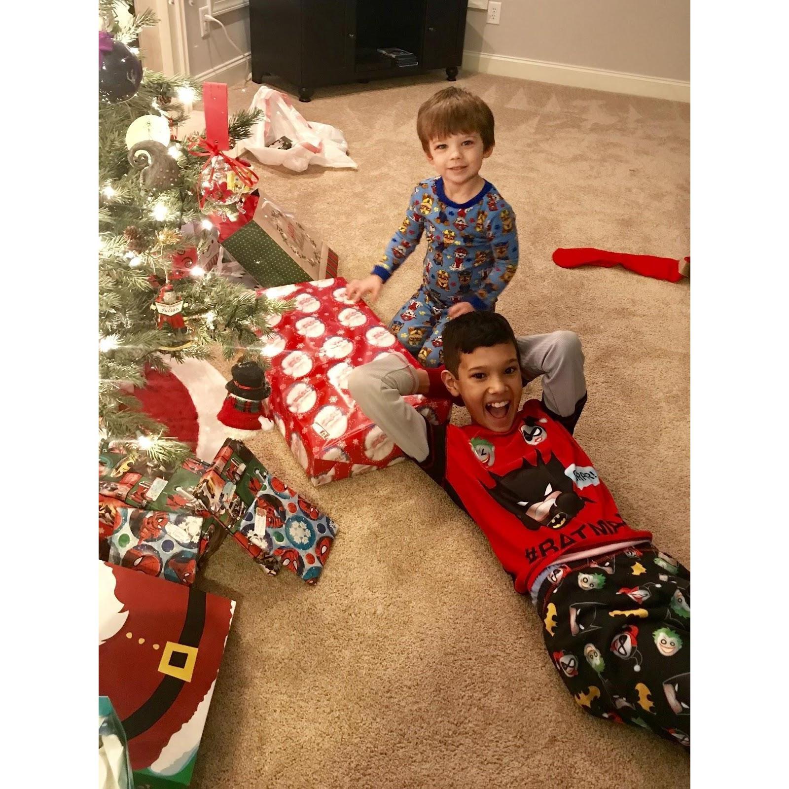 The boys love Christmas time! 2017