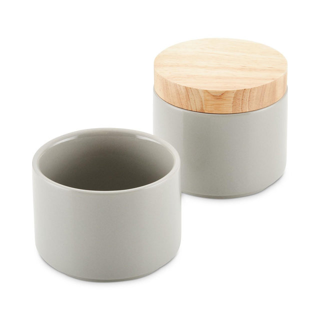 Rachael Ray Ceramic Stacking Spice Box Set with Lid, 2-Piece