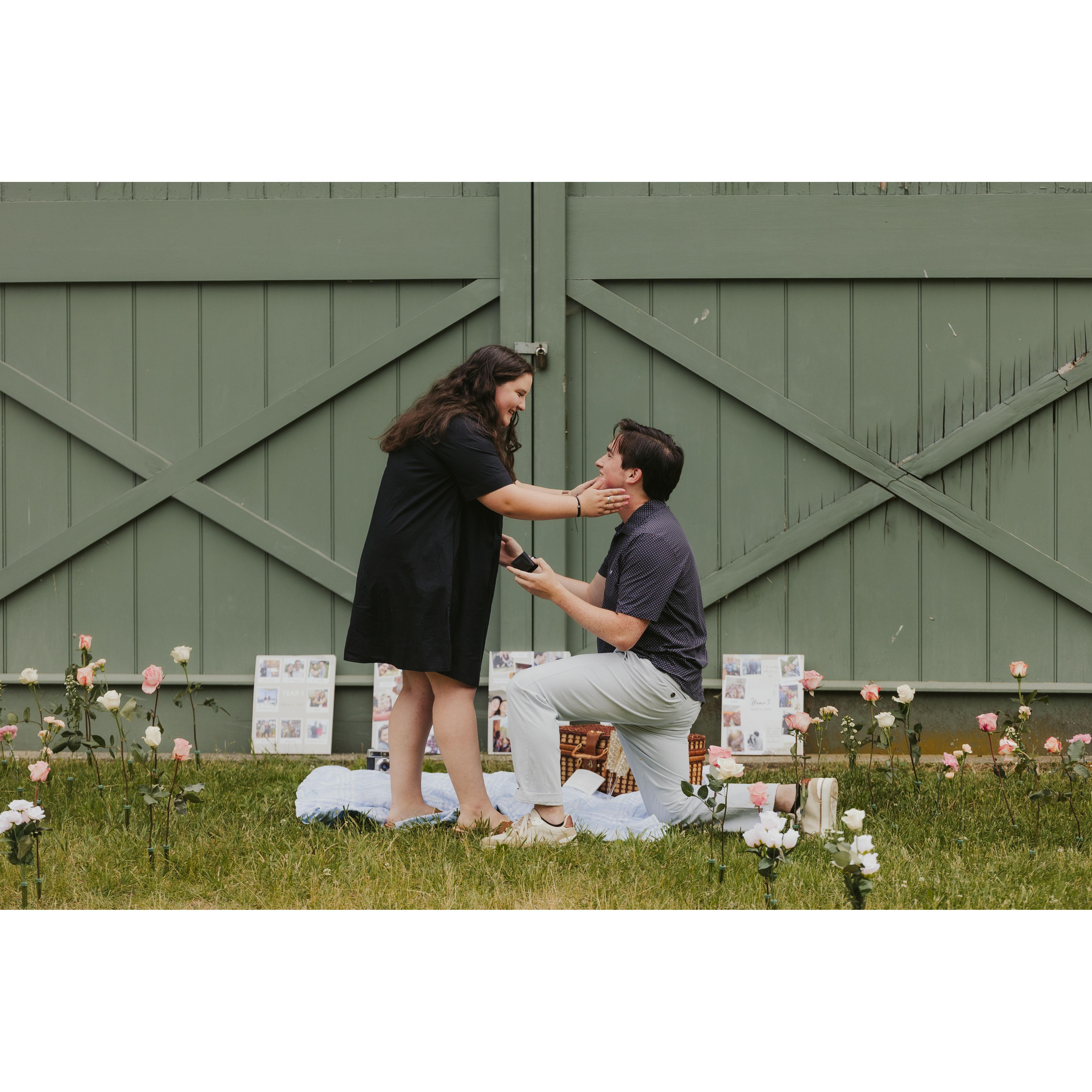 The moment she said "YES"!