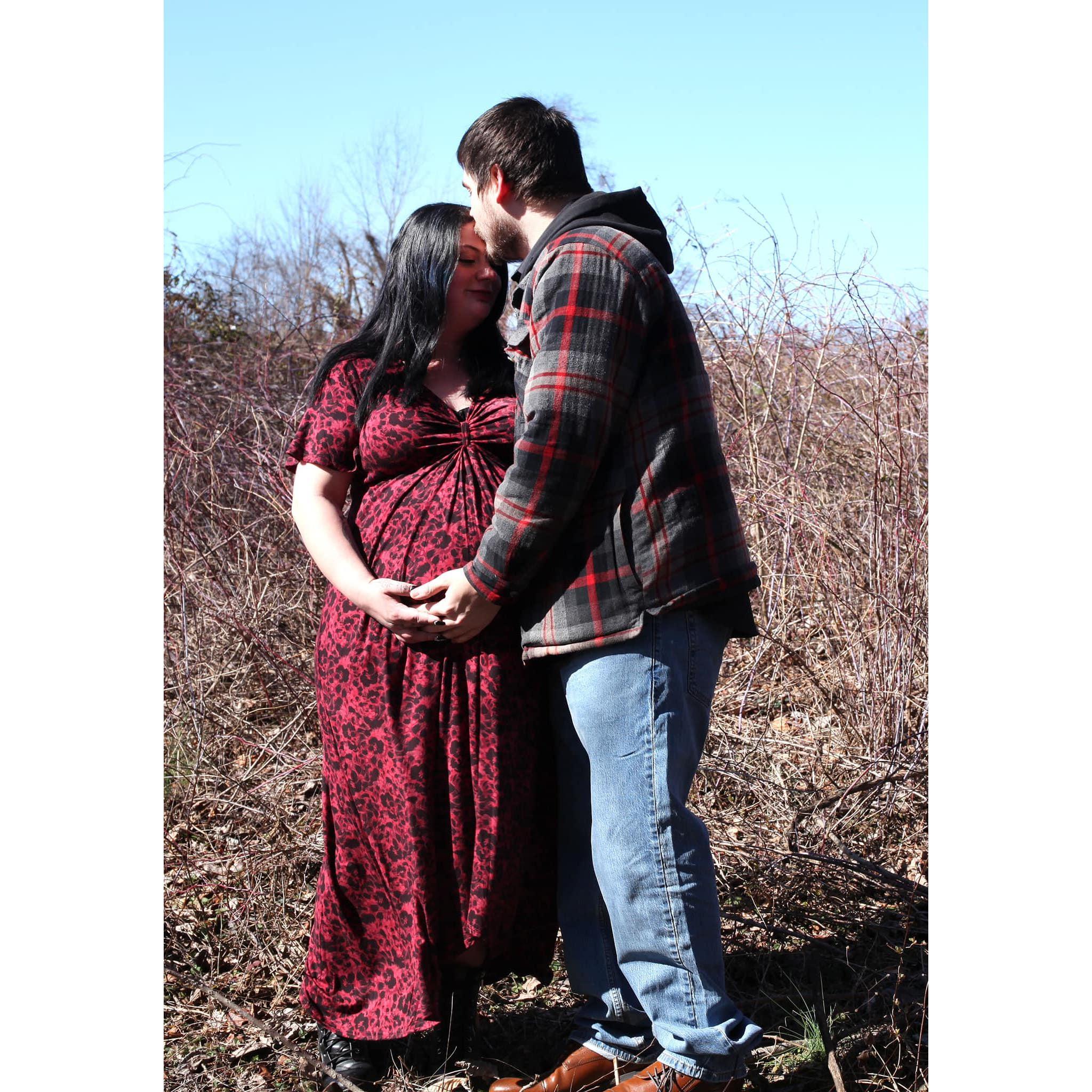 One of my Favorite photos of me and Nick(I was in my 3rd trimester here)