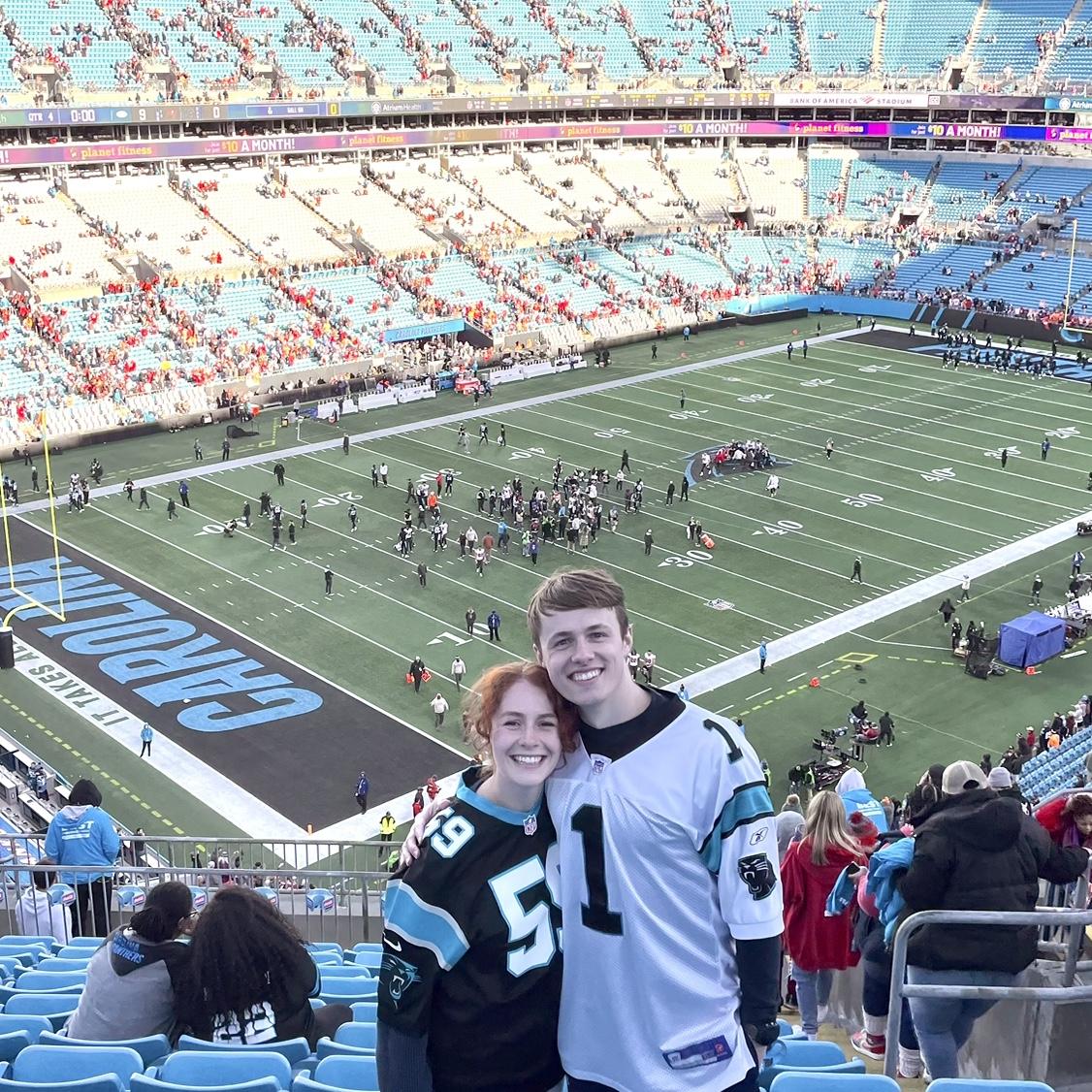 Anna’s first Panthers game in Charlotte!