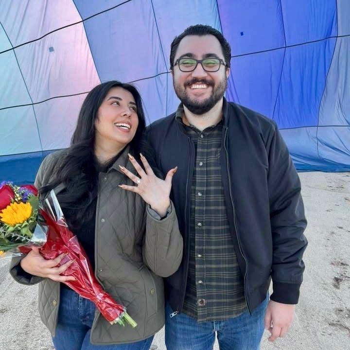 In that moment, everything felt real as they celebrated with love, smiles, and a sparkling “yes.”