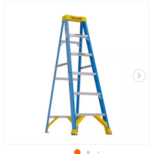 Werner 6 ft. Fiberglass Step Ladder (10 ft. Reach Height) with 250 lb. Load Capacity Type I Duty Rating FS106CZ
