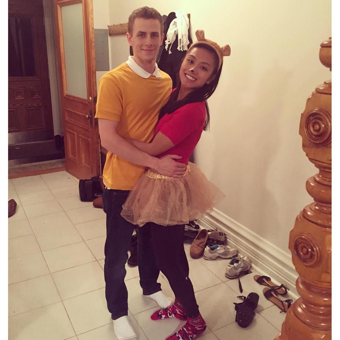 Pooh Bear and Christopher Robbins! (the only time we ever celebrated Halloween)