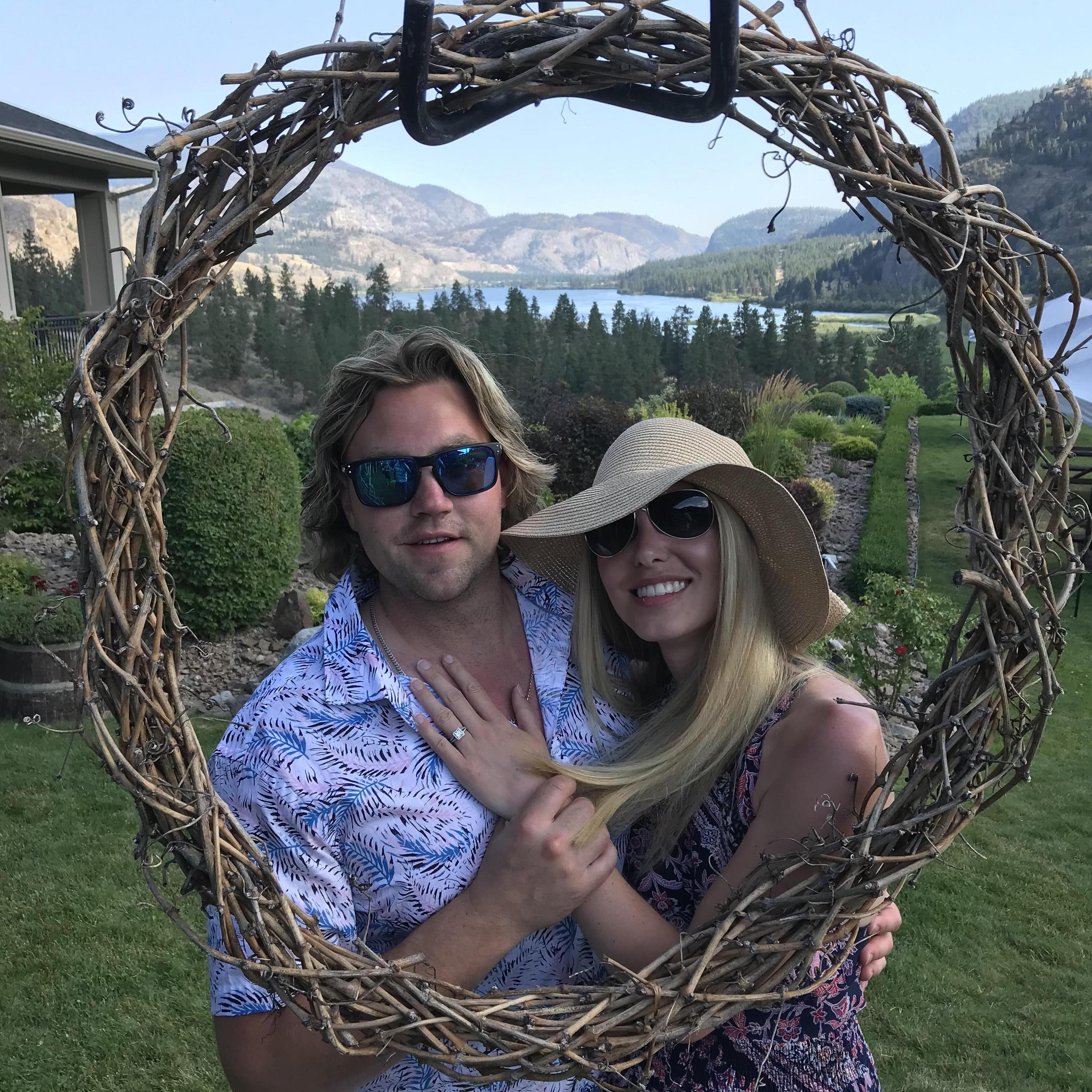 This is our first picture of us being engaged!