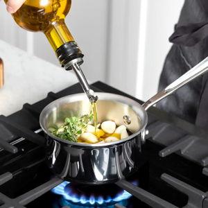 D3 Stainless 3-ply Bonded Cookware, Butter Warmer with pour lip, 0.5 quart