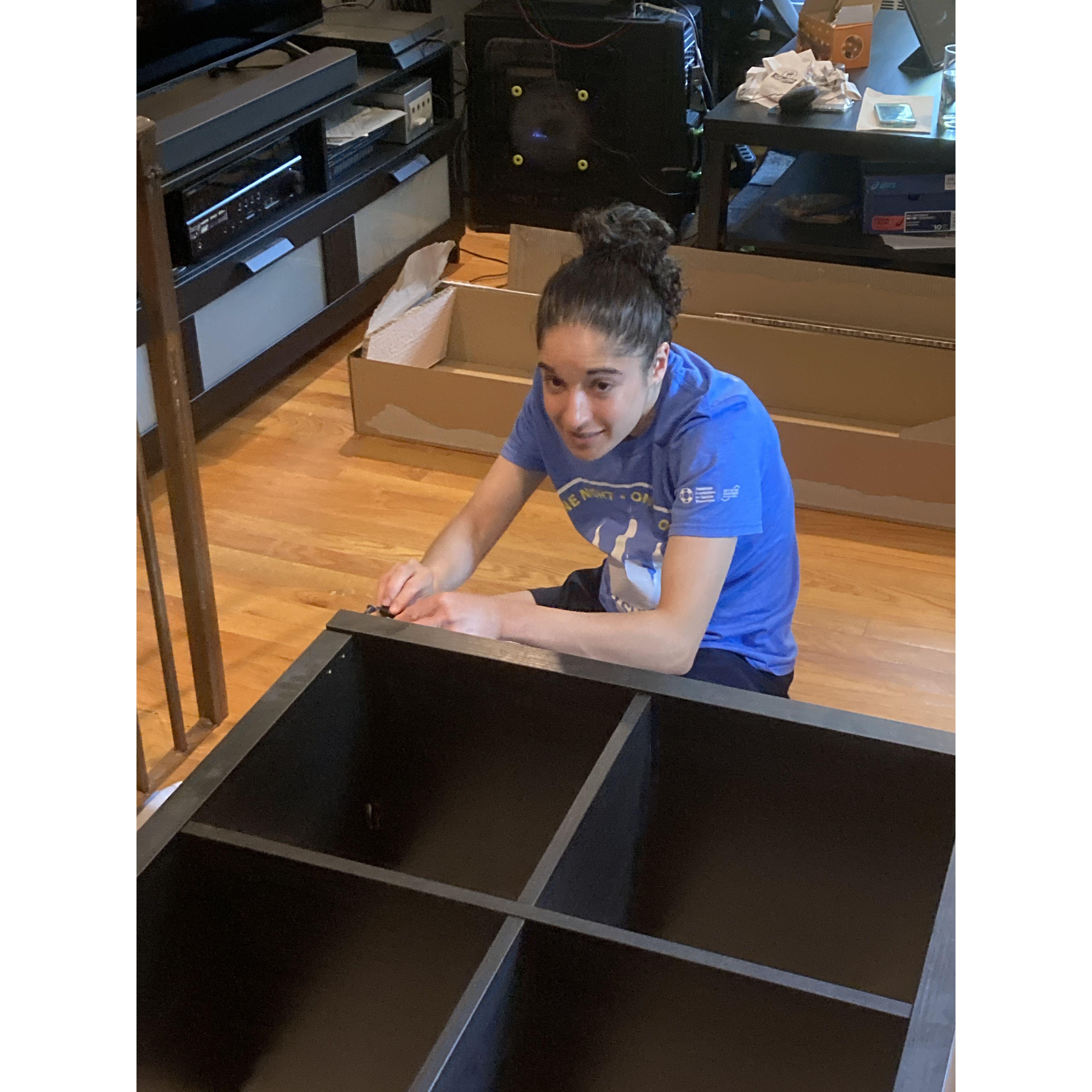 Sara is master Ikea assembler