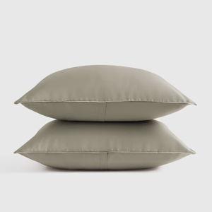 Organic Cotton Sateen Sham Set - Dried Sage, King