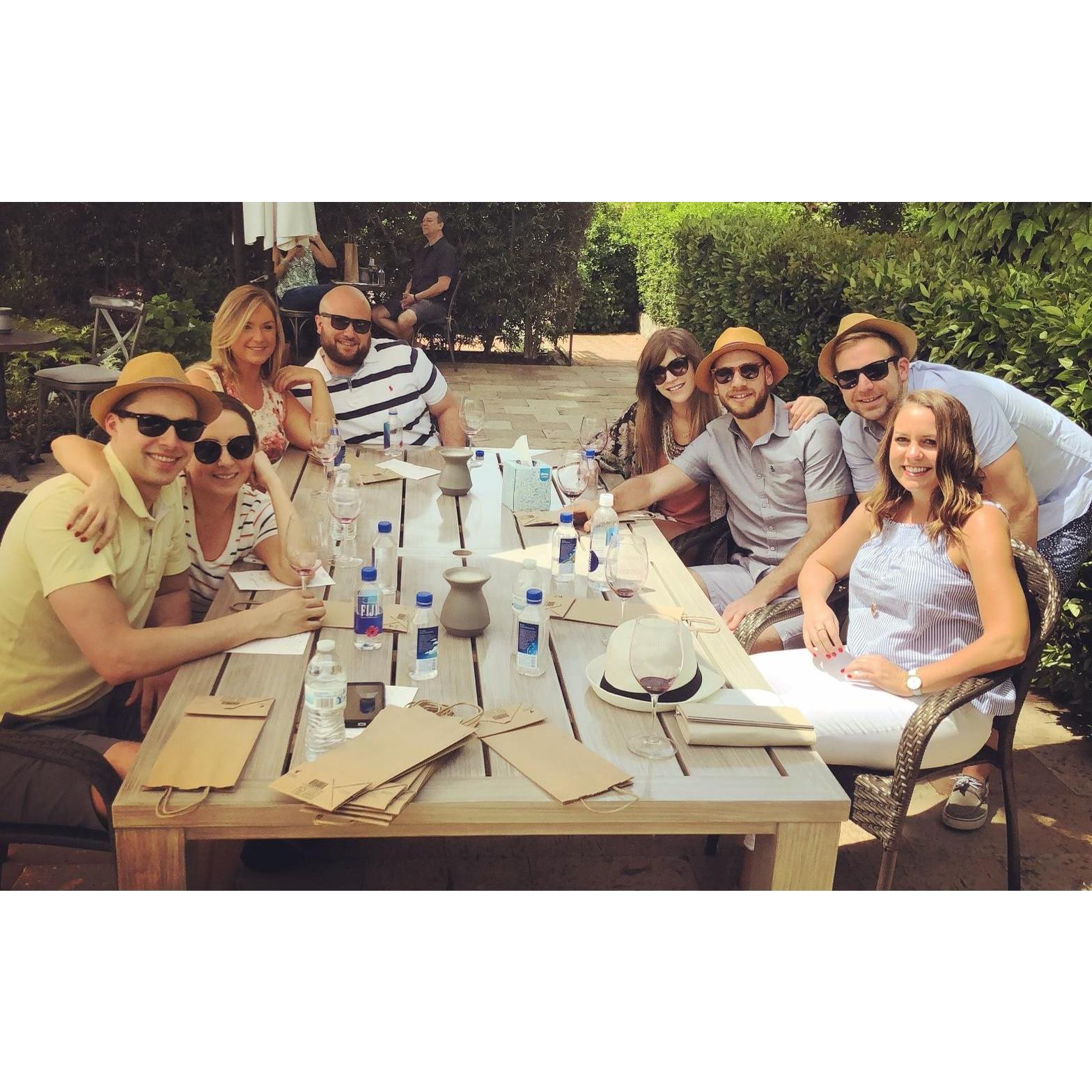 Trevor and Alyssa doing some wine tasting in Napa Valley with Trevor’s sister Tara, her boyfriend Jeff, their friends Jacob and Dena Tobis and Jordan & Megan Sinclair