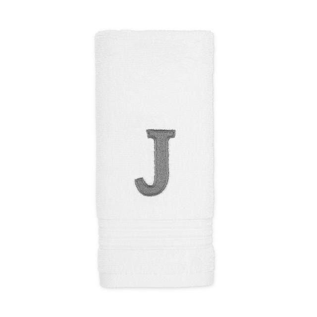 Avanti Monogram Block Letter "J" Fingertip Towel
