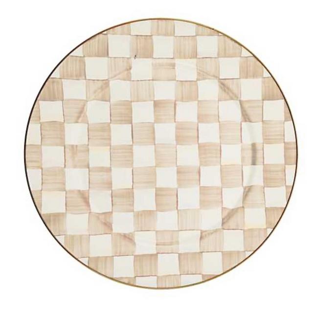 Mackenzie-Childs Mocha Check Serving Platter