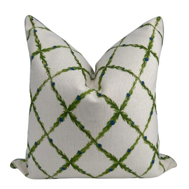 Jillien Harbor Lattice Pillow Cover Winter Southern Holiday Pillow