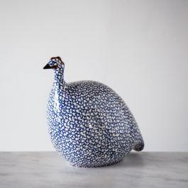 White Spotted Cobalt Guinea Hen
