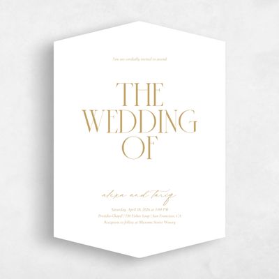 Diamond Wedding Invitation - Cleveland Portrait