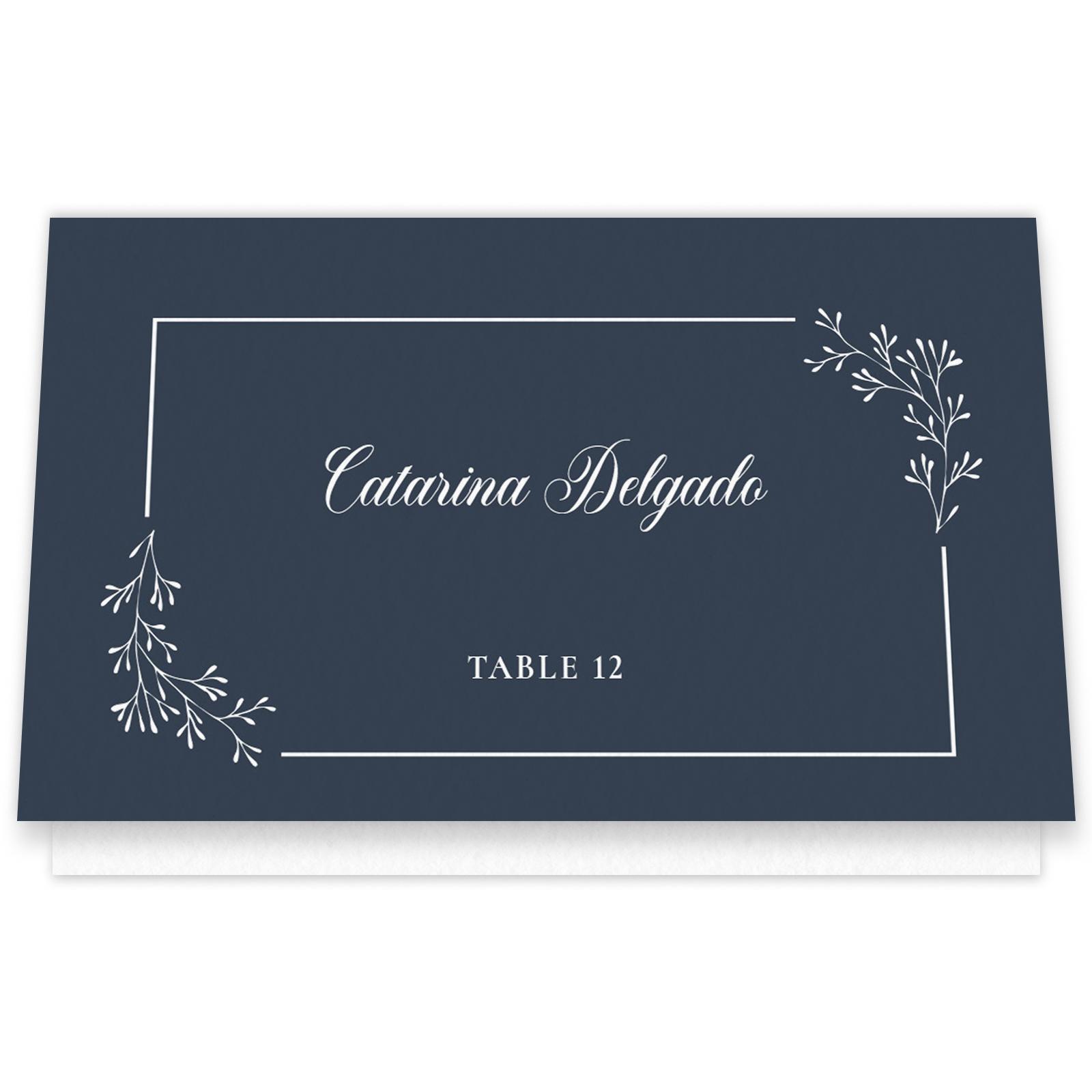 Navy Blue Wedding Place Cards