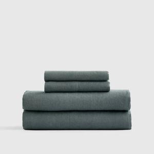 European Linen Sheet Set in Ocean