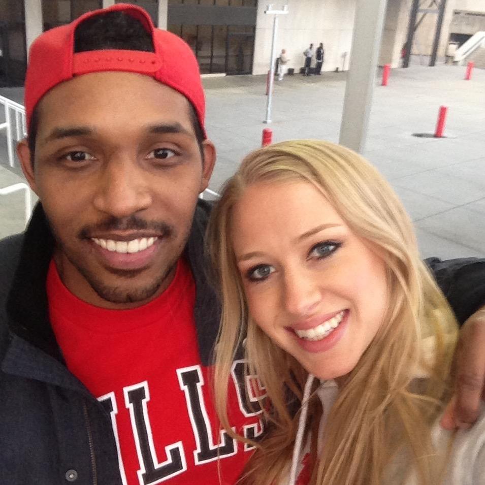 Our first Chicago Bulls game in Atlanta.
