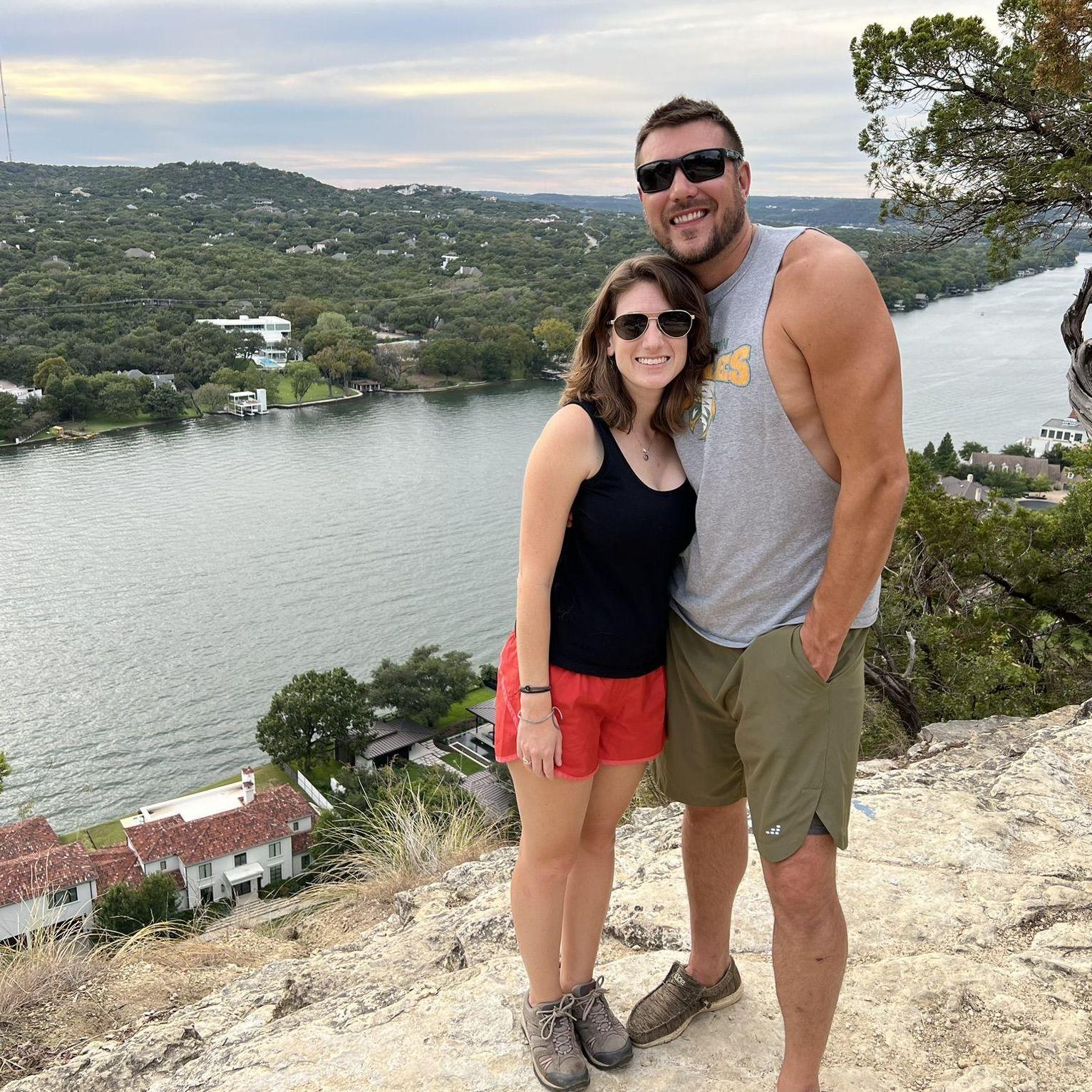 Hiking to the overlook in Austin
