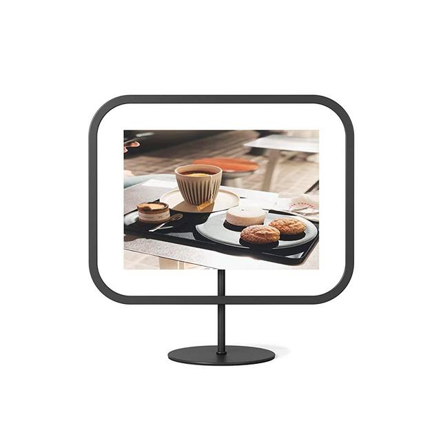 Umbra Infinity Picture Frame, Floating Photo Display for Desk or Wall, 5x7, Black
