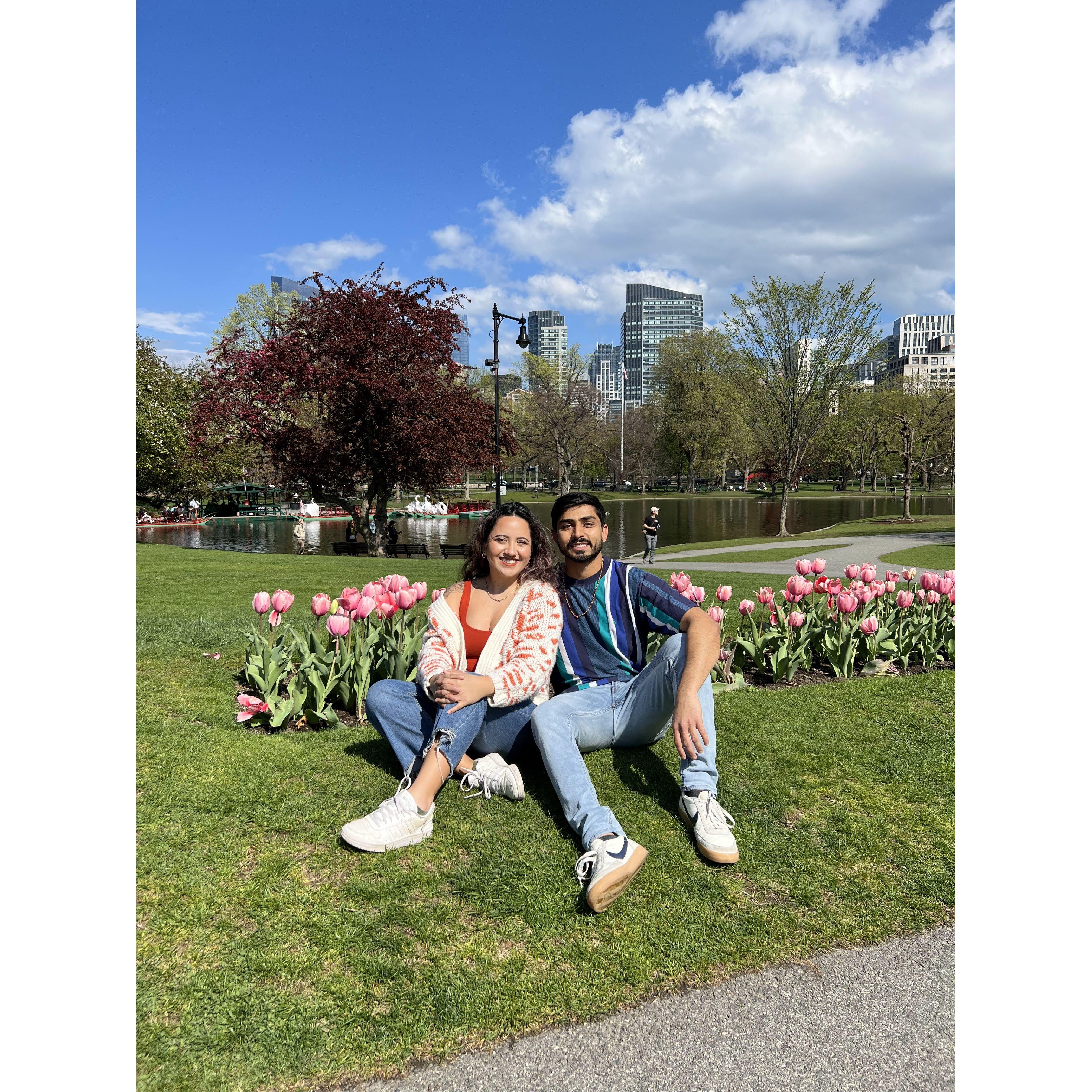 Enjoying spring in Boston