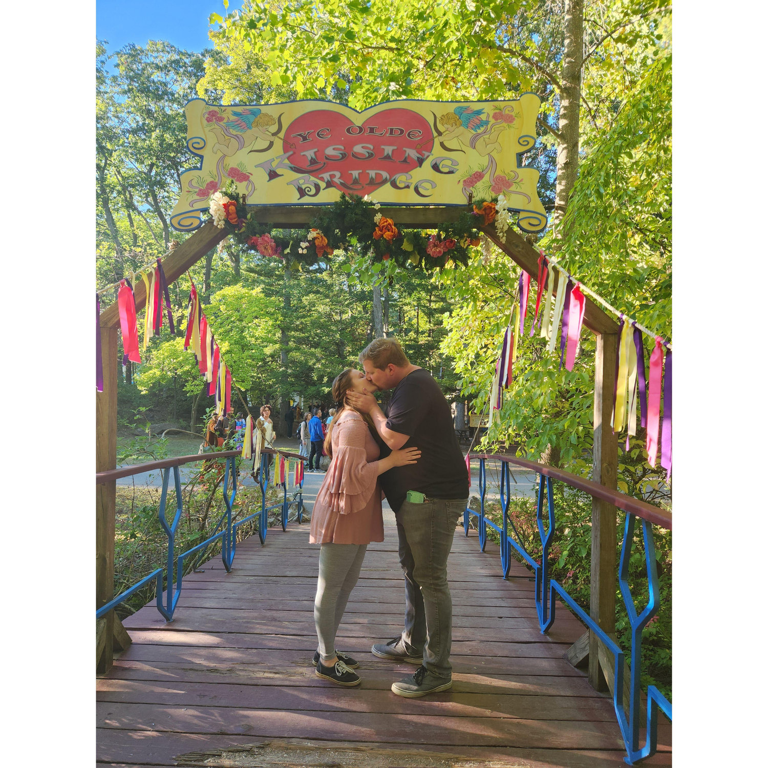On the Love Bridge at the Renaissance Faire for Korie's Birthday