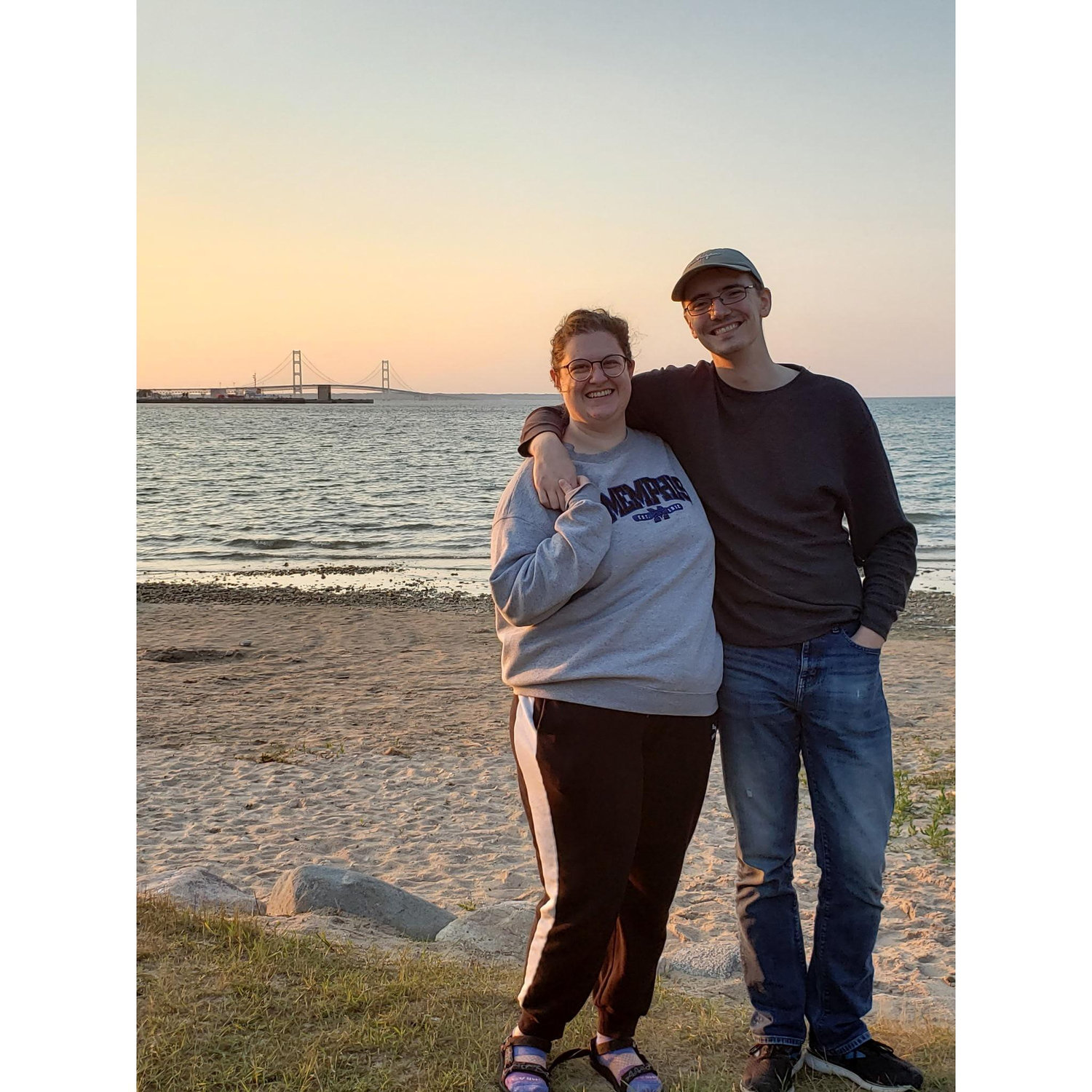 Sunset at Teepee Campground in Mackinaw City, MI